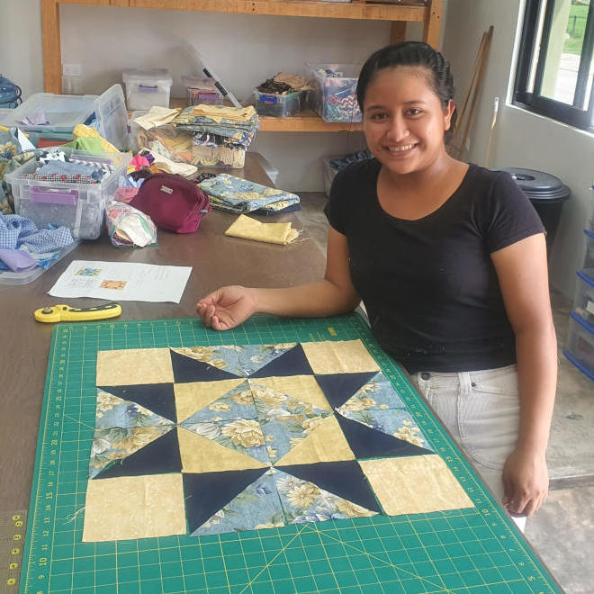 Sewing Student in Roca Blanca Trade School